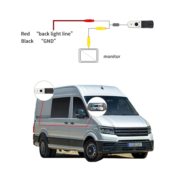 PZ475 Car Waterproof 170 Degree Brake Light View Camera + 7 inch Rearview Monitor for Volkswagen Crafter, PZ475 + 7 inch Rearview Monitor PZ475 Car Waterproof 170 Degree Brake Light View Camera + 7 inch Rearview Monitor for Volkswagen Crafter, PZ475 + 7 inch Rearview Monitor